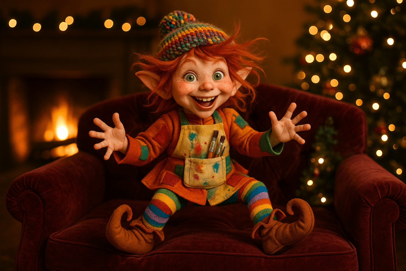 Noisette sur le canapé de l'atelier